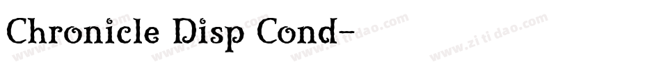 Chronicle Disp Cond字体转换
